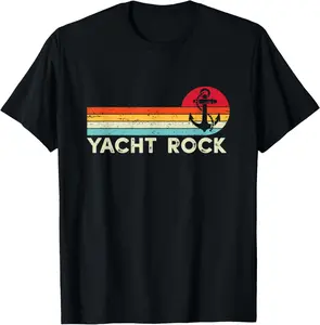 100% Cotton Fashion Garment Vintage Yacht Rock T-Shirt