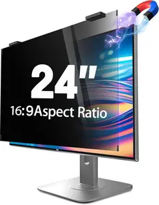 Computer  Screen 24 inch, Hanging  Screen for Computer  for 16:9 Frameless , Eye Protection Anti Glare Anti Blue Light Filter