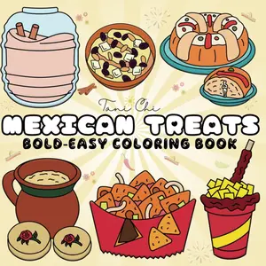 Mexican Treats Coloring Book Bold and Easy 55 Simple Designs of Traditional Mexican Sweets for Relaxation and Creativity – Perfect for All Ages, Paperback – September 16, 2024