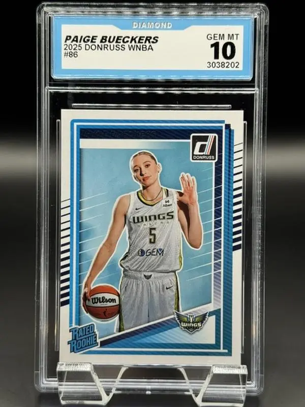 2025 Donruss WNBA basketball card Paige Bueckers #86 RATED ROOKIE Graded Gem Mint 10