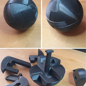 3D Printed Puzzle Ball - 16 Interlocking Pieces, Easy to Assemble, Vibrant Colors - Great for Stress Relief