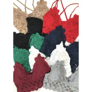Plus/Reg Beautiful Scalloped Lace Bralette Brami Criss Cross Back