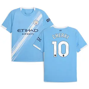 Unisex Soccer Manchester City Premier League Club Cherki 10 Champions League Playoffs 2025/26 Home/Away Stadium Jersey