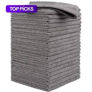 Microfiber Cleaning Cloth, Super Absorbent Microfiber, 50pcs Reusable Water Absorbent Towel, Household Items, Multipurpose Cleaning Tool for Car, Home, Kitchen, Bathroom, Lint Free Towels