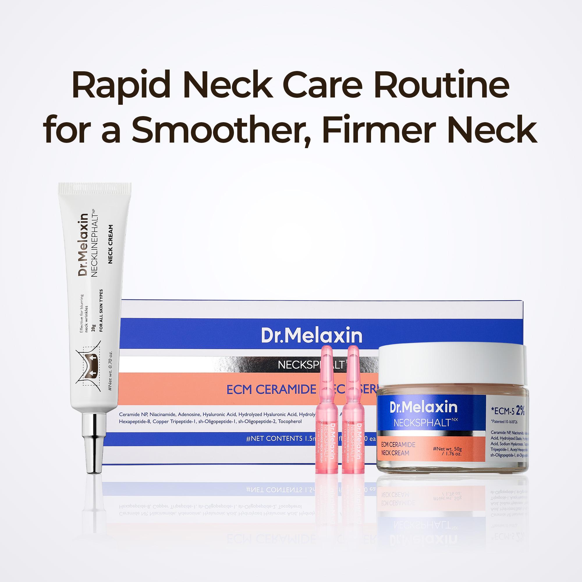 [Dr.Melaxin Official] Calcium Boost Neck & Eye Set | Neck Firming & Eye Lift Duo for Wrinkles, Sagging Skin, Dark Circles & Puffiness | Anti-Aging Tightening Skincare Bundle