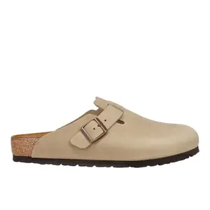 BIRKENSTOCK Mens Boston Oiled Leather Clogs Casual - Beige BIRKENSTOCK Mens Boston Oiled Leather Clogs Casual - Beige