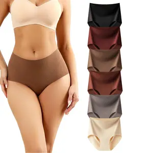 LEVAO Women's Seamless Underwear High Waisted Full Coverage Ladies Panties 6 Pack S-XXL