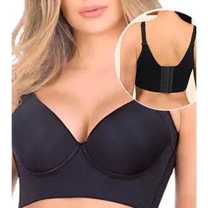 FASHION DEEP CUP BRA HIDES BACK FAT DIVA NEW LOOK WITH SHAPEWEAR INCORPORATED