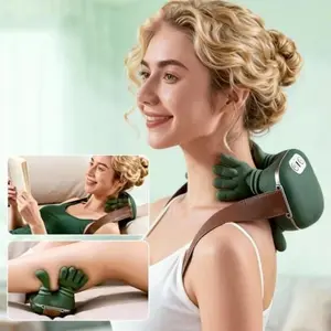 Electric Massage Device for Neck & Back Pain Relief, 4D Simulation Hand Massager, Heat Therapy, Qc-N7 Model, New Condition