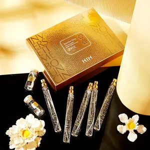 HIH 7pcs/box Protein Peptide Essence Set Hypoallergenic Facial Skin Care Collagen Moisturizer for Lifting & Tightening All Skin Types Ideal Gift Luxury Skin Care Set Elegant Packaging Facial Care Essentials Serums