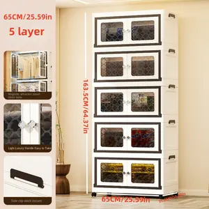 [No import/export fees] storage box delivered to your area. There are 5 boxes, which can be stacked or folded, suitable for storage in the kitchen, bathroom, bedroom, study, office and other scenes. It is versatile and suitable for various occasions.