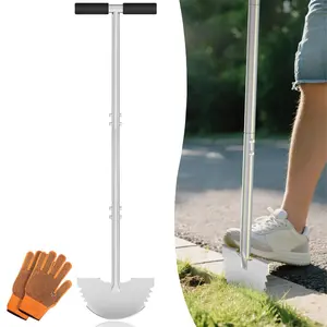 Serrated Lawn Edger Tool – Half Moon Shovel with Ergonomic T-Handle