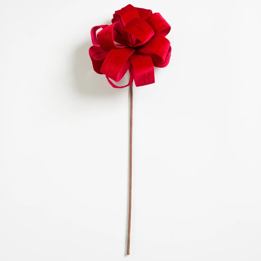 Red Velvet Decorative Pick