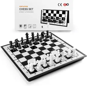 Chess Sets Travel Board Games: Magnetic Folding Chess Board with Instructions Teen Gifts Family Games Educational Toys for Kids and Adults 9.5 Inch