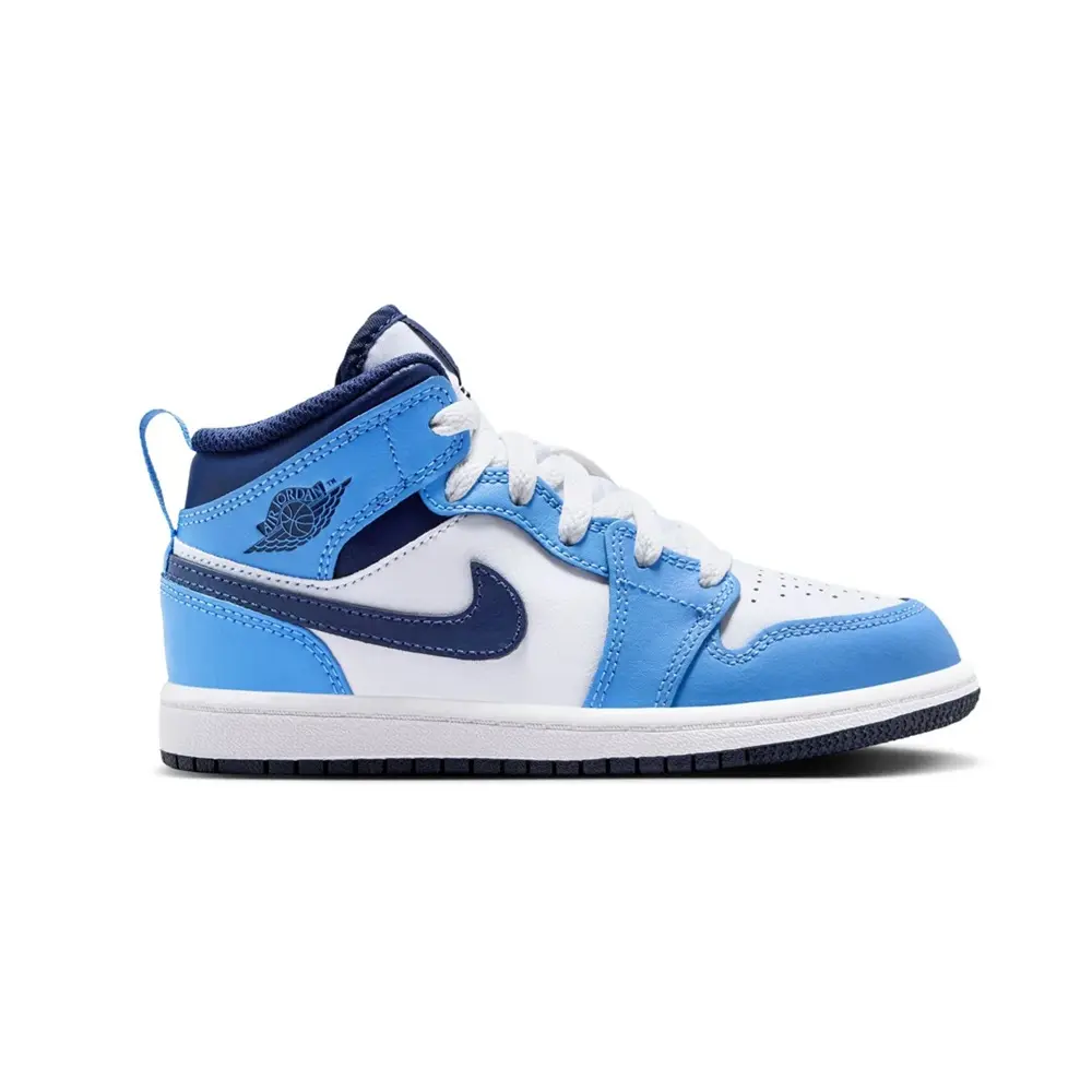 Little Kid's Jordan 1 Mid University Blue/Midnight Navy (DQ8424 405)