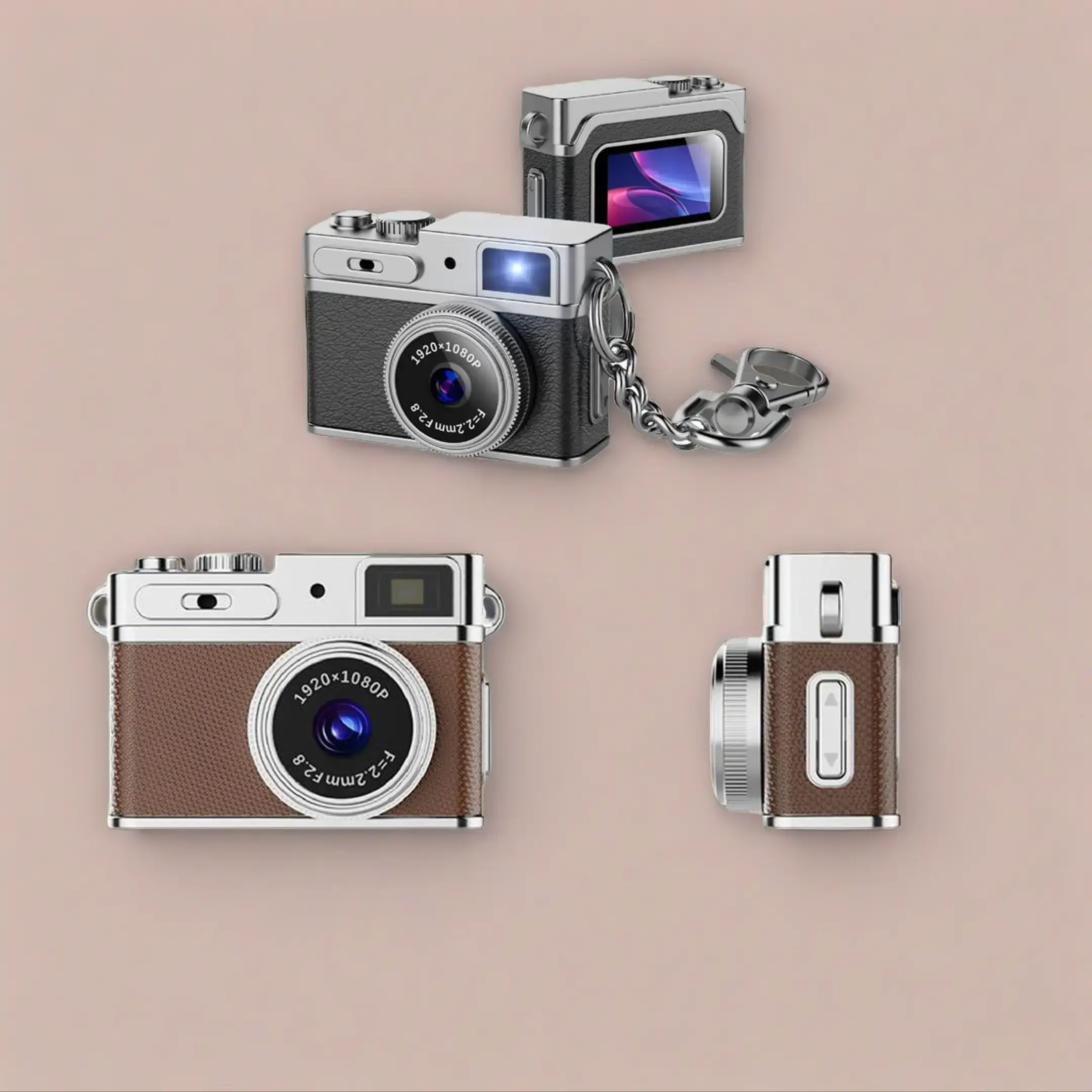 M3 Keychain camera, Cute Keychain Toy Camera forChildren, 1080P Mini Digital Camera for Boys & Girls,Lightweight & Easy to Use, Perfect Gift for Kids