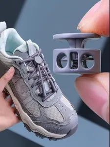 Unisex Metal Sports Shoe Laces Clip, No Tie Shoelace Buckle Fastener, Convenient Lazy Design for Men & Women, Shoes Accessories