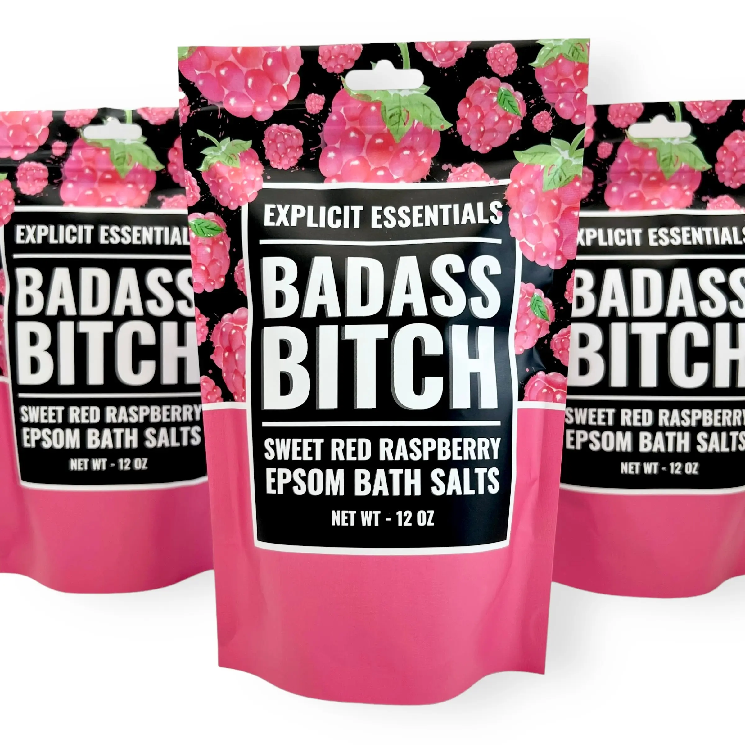 Bad Ass Bitch Bath Salts, Body Care Gift For Her, Raspberry Scented Skin Care, Fragrance Skin Care