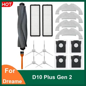 Replacement Parts Accessories Compatible with Dreame D10 Plus Gen 2 Robot Vacuum Cleaner