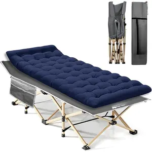 Camping Cot with Mattress, 450LBS(Max Load), Portable Folding Outdoor Bed with Carry Bag for Adults Kids, Heavy Duty Cot for Traveling Gear Supplier, Office Nap, Beach Vocation and Home Lounging