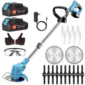 【TM3】Portable Home Cordless ElectricLawnmower, Garden Weeder/Wireless Mower Features 3Blade Types And Two High-capacity Lithium-ion BatteriesPowerful Performance for Lawns, Gardens, And Yards ToolMen's Gift Christmas