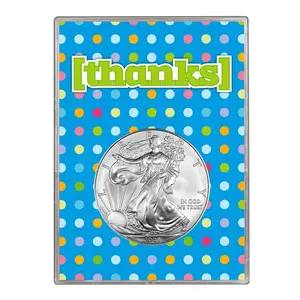 2008 $1 American Silver Eagle Gift Holder – Thanks Design