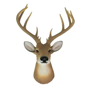 12 Point Buck Deer Head Bust Wall Hanging Lodge Decor Trophy Mount 23.5 Inches