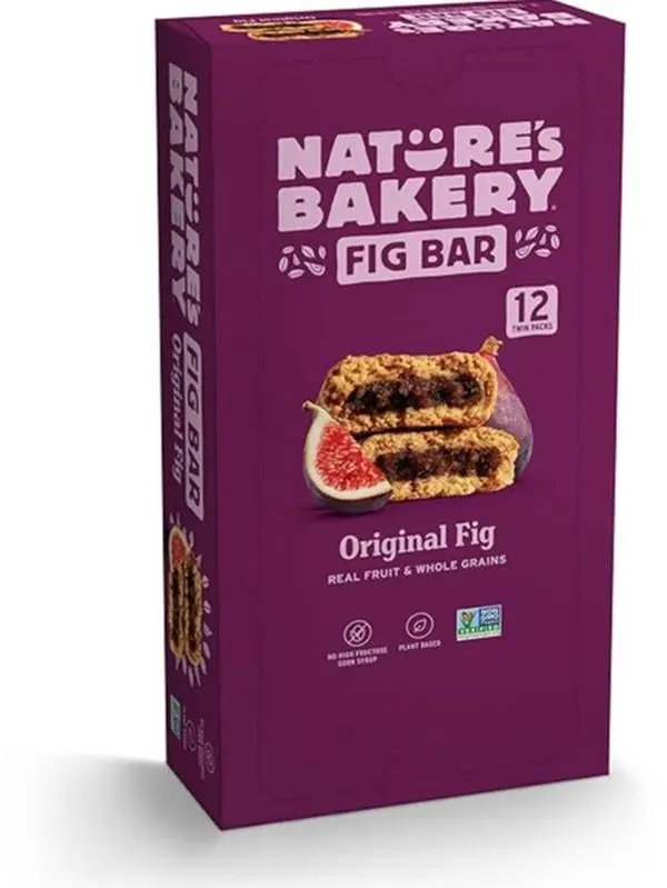 Nature’s Bakery Whole Wheat Fig Bars, Original Fig, Real Fruit, Vegan, Non-GMO, Snack bar, 1 box with 12 twin packs (12 twin packs)
