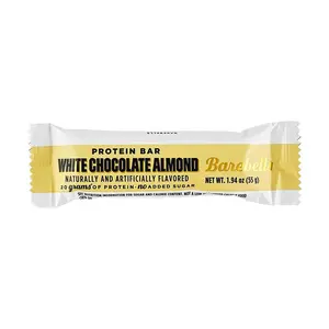 BAREBELLS Protein Bar, White Chocolate Almond, 55g - High Protein, Low Sugar Snack
