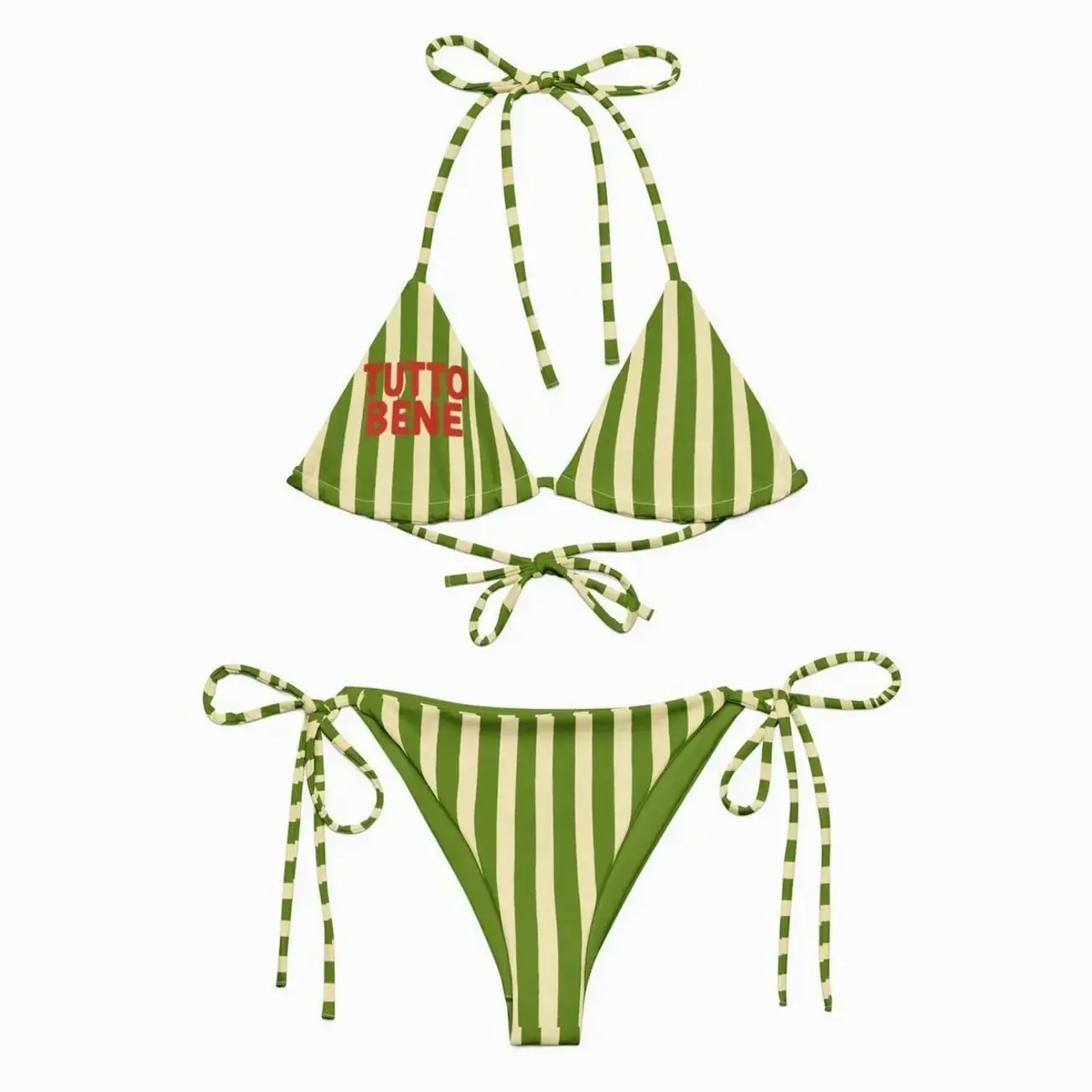Tutto Bene Striped Triangle Bikini - Stylish Swimwear for Women 94D