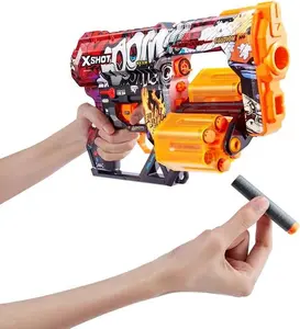 XShot Skins Dread - BOOM (24 Darts) by ZURU, Easy Reload, Air Pocket Technology, Toy Foam Dart Blaster for Kids, Teens, Adults, Frustration Free Packaging