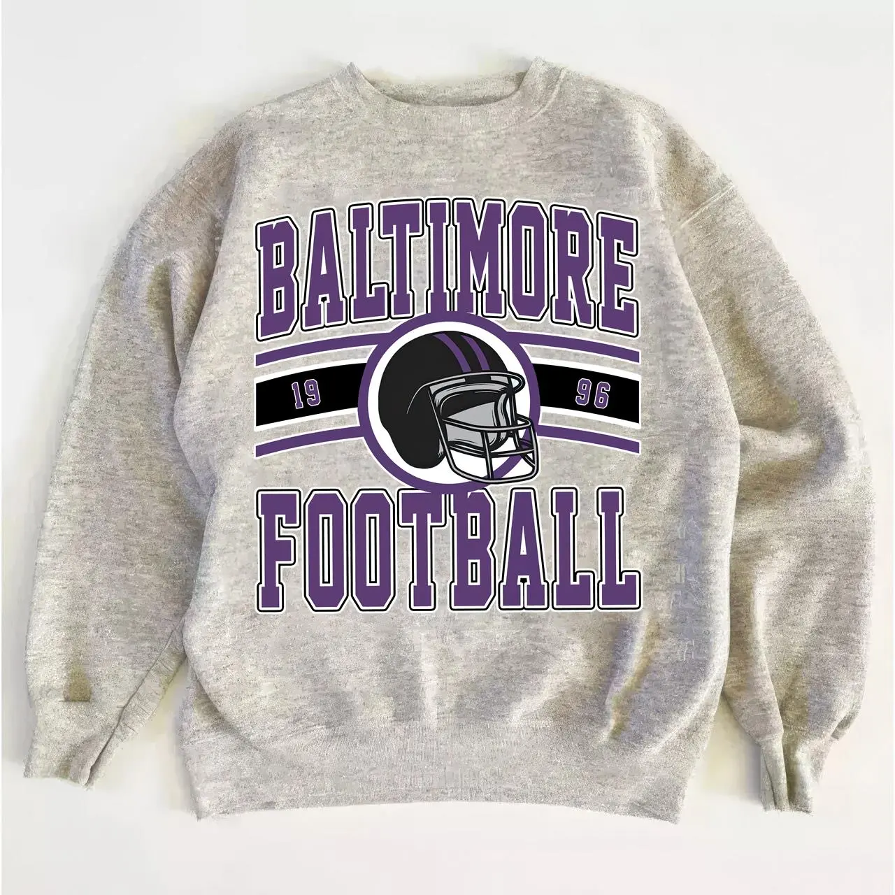 Ravens Throwback Football Sweatshirt, Vintage Game Day Crewneck