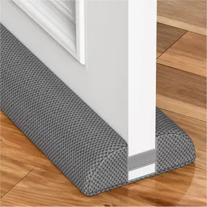 Adjustable 30 Inches Door Draft Stopper, Fits 24"-30" Doors, Seals 0.5"-1.7" Gaps, Blocks Drafts Noise Pet Hair, No Permanent Adhesive, Machine Washable, Grey