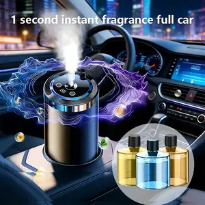 Car aromatherapy humidifier, USB mini essential oil diffuser, smart car aromatherapy diffuser, suitable for various car models, 7-color changing light, suitable for cars, homes, travel, bedrooms, and offices