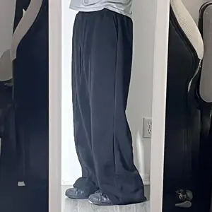 y2k / 2000s MEGA BAGGY ribbed wide leg black sweatpants