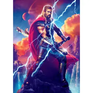 ANIMATION POSTER, Superhero Posters.  Thor. Immerse Yourself In The Epic Saga Of Thor From Our Thor Love and Thunder Collection. Posters For Superhero Fans, Superhero Art Poster.