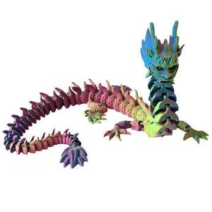 Imperial Dragon - 3D Printed Articulating Figure Decor Lightweight Nature Smooth