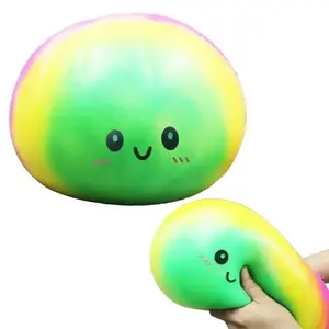 Mystery Dumpling Squishy Stress Ball, Jumbo RainbowMystery Squishy Bun Sensory Toys for Anxiety ReliefFidget, Soft Squeeze Toys for Adults & Kids with FoodSteamer Stretchy Desk Toys Classroom Prizes & PartyFavors