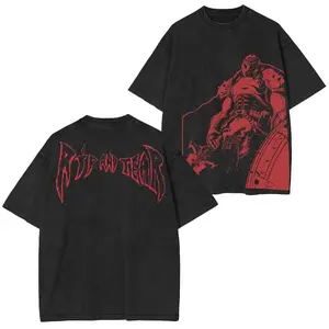 Menswear DOOM The Dark Ages Unisex Short-Sleeve Casual Distressed Festive Washed T-Shirt