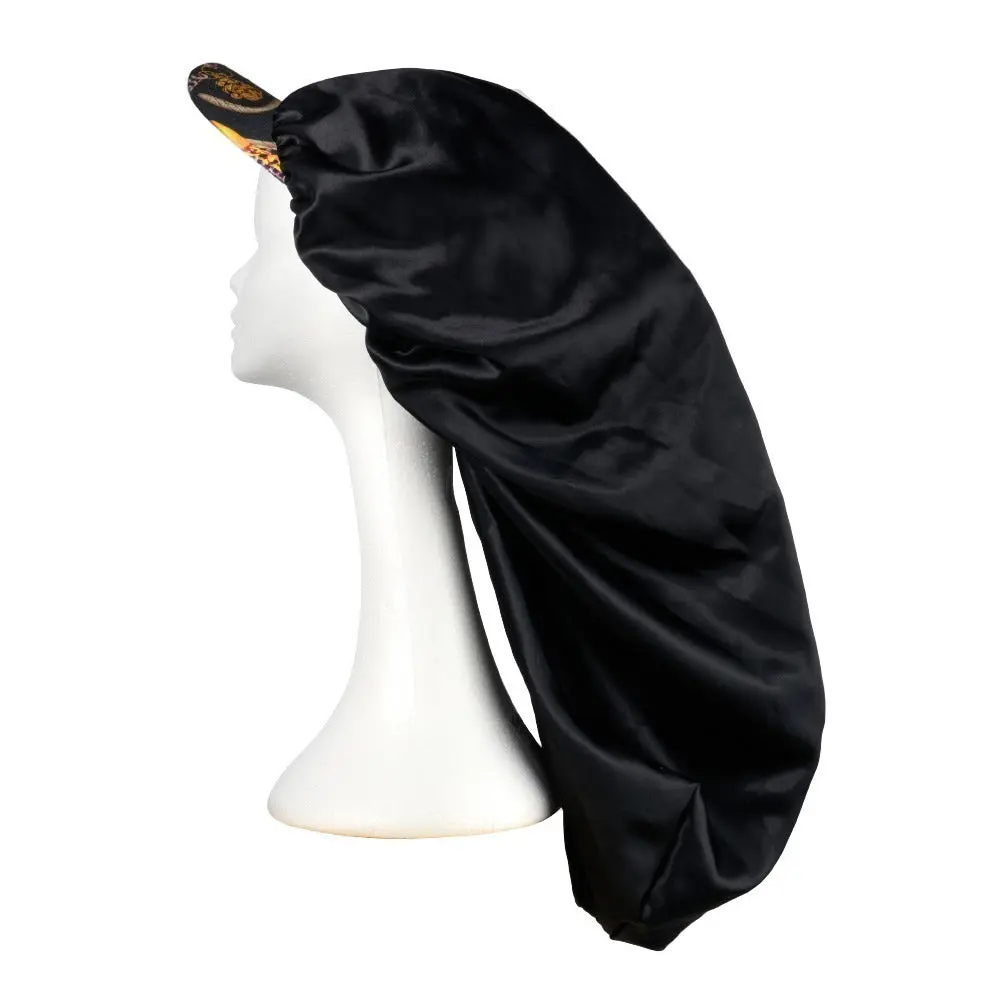 RED by KISS Satin Visor Braid Bonnet - Black RED by KISS Satin Visor Braid Bonnet - Black