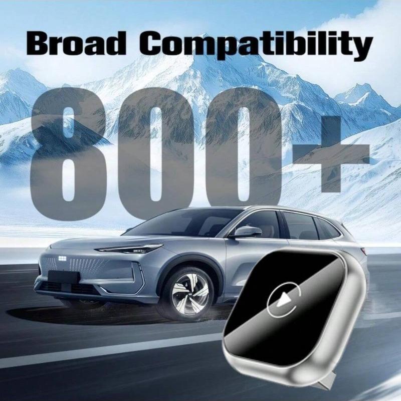 CarPlay Wireless Adapter & Android Auto Dongle 2in 1 Plug& Play Converter for Factory Wired CarPlay Cars, Fast Auto-Connect, Mini USB/USB-C Design for iPhone & AndroidPhones, Zero Delay Audio Upgrade, for 2016+ cars