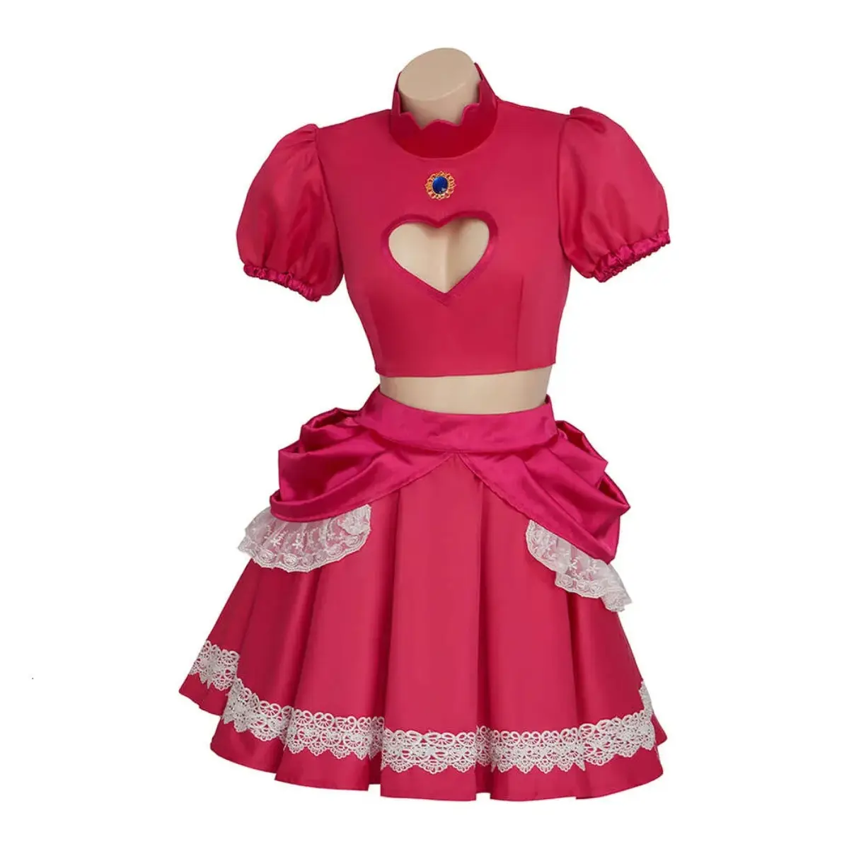 Womens Super Brothers Princess Peach Costume Halloween Party Dress Sexy  Pink Princess Dress Cosplay for Adult - TikTok Shop