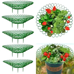 Durable Plastic Strawberry Plant Support Stakes, 3-Leg Design for Healthy Growth, Garden Essential, Modern Strawberries Holder
