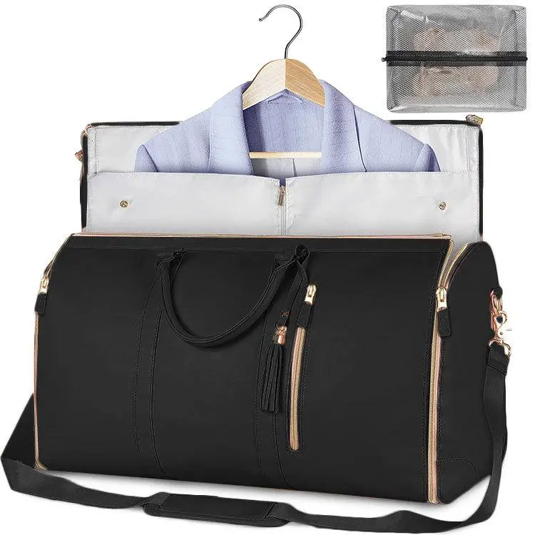 Women's Large Capacity Waterproof Travel Duffle Bag - Folding Suit Bag, Clothes Tote Handbag