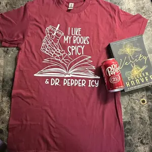 I Like My Books Spicy & My Dr. Pepper Icy Tshirt Summer bookish shirt