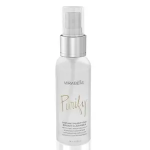 Mirabella Purify Instant Brush Cleaner, Quick-Drying Professional Makeup Brush Cleaner Spray Removes Build Up & Oil for Synthetic & Natural Bristle Brushes with Conditioning Aloe Vera & Witch Hazel Cleanser Cosmetic