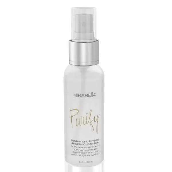 Mirabella Purify Instant Brush Cleaner, Quick-Drying Professional Makeup Brush Cleaner Spray Removes Build Up & Oil for Synthetic & Natural Bristle Brushes with Conditioning Aloe Vera & Witch Hazel Cleanser Cosmetic