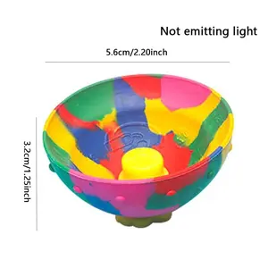 Rainbow Color Bouncing Toy, Multicolor Rotating Bouncing Bowl Shaped Fidget Toy, Stress Ball Leisure Toys for Kids and Adults, Stress Relief Gadgets Stress Relief Fidgeting Toys for Boys, Fidget Slider, Rubber Stress Relieving Accessory
