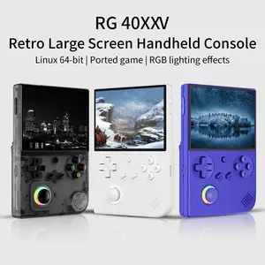 RG40XXV Handheld Game Console, 4.0 Inch IPS Screen Game Console with 64G TF Card, Support 5G WiFi 4.2Bluetooth Online Fighting, Streaming and HDMI, Protective, Handheld Gaming Console