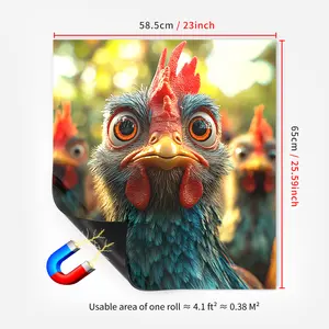 Magnetic dishwasher sticker (stick-free, attached to the door via magnetic force) | For kitchen enthusiasts, renters | 23"x 25.59" | Waterproof & easy to clean, fits most standard dishwasher doors | Cute chicken pattern, vibrant peacock print Decorative